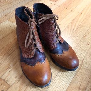 Stylish Two-Tone Ankle Booties